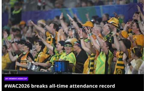 大发平台-亚足联：本届女足亚洲杯总观赛人次已达82371人，创历史纪录